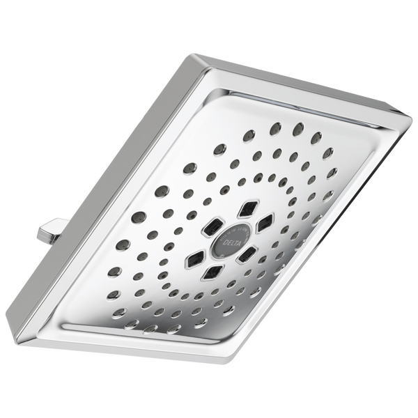 Square Raincan Fixed Shower Head in Chrome Modern 1-Spray 8 in